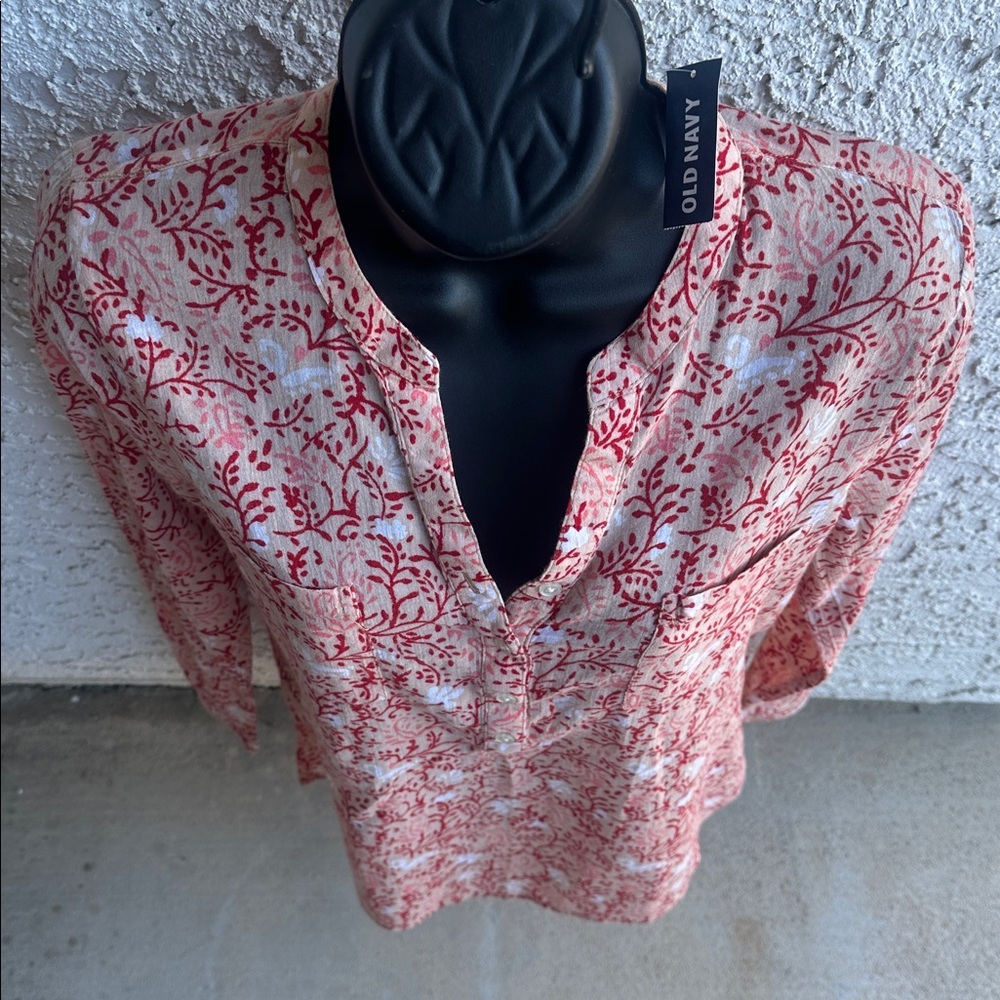 Old Navy long-sleeve cotton blouse, size small-new, with a tag. - Picture 3 of 17
